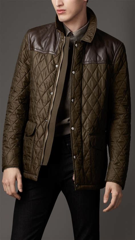 burberry double breasted jacket for men|burberry quilted jacket men's.